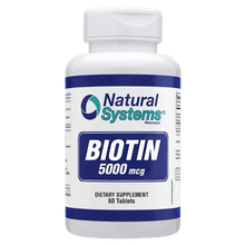 Load image into Gallery viewer, Biotin 5000 mcg. 60 Tablets- Natural Systems