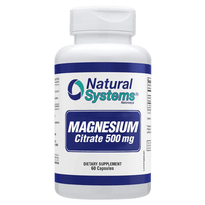 Magnesium Citrate 500 mg 60 Capsules Natural Systems