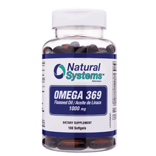 Load image into Gallery viewer, Omega 369 Flaxseed Oil 1000 mg - 100 Softgels Natural Systems