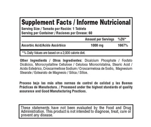 Vitamin c 1000 mg 60 tabs