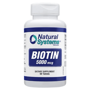 Biotin 5000 mcg. 60 Tablets- Natural Systems