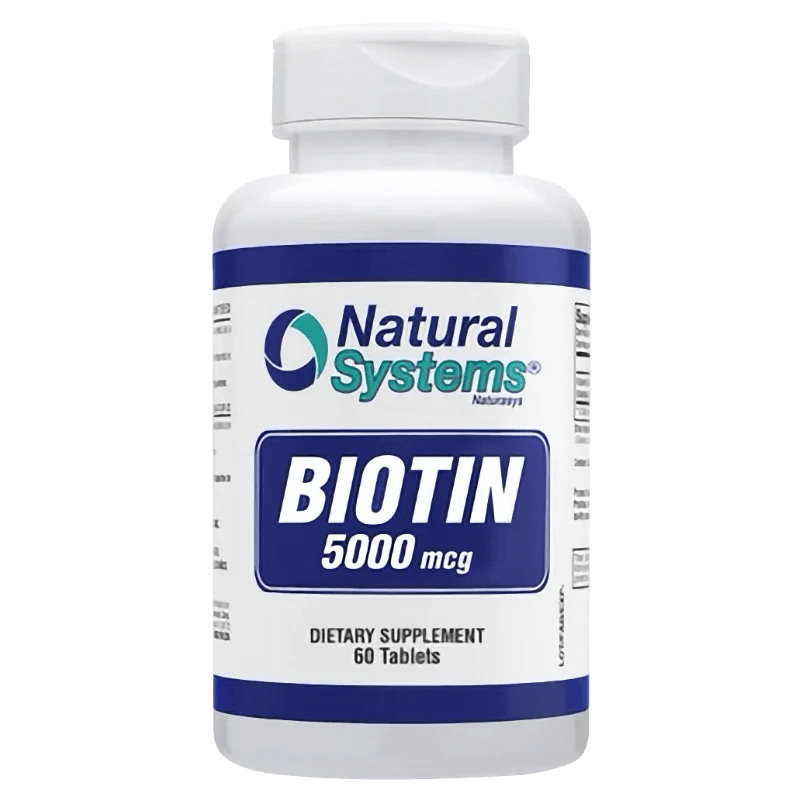 Biotin 5000 mcg. 60 Tablets- Natural Systems