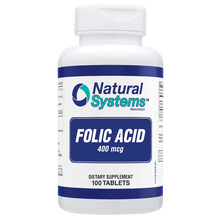 Cargar imagen en el visor de la galería, Folic Acid 400 mcg. 100 Tablets - Natural Systems