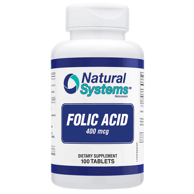 Folic Acid 400 mcg. 100 Tablets - Natural Systems