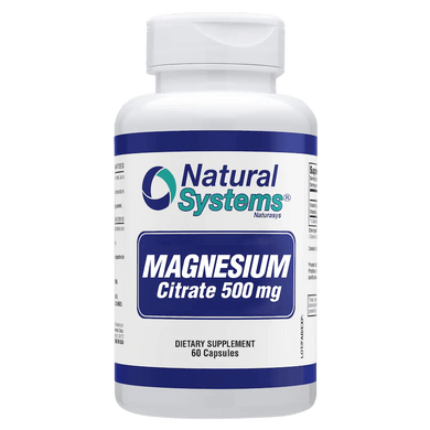 Magnesium Citrate 500 mg 60 Capsules Natural Systems