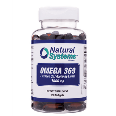 Omega 369 Flaxseed Oil 1000 mg - 100 Softgels Natural Systems
