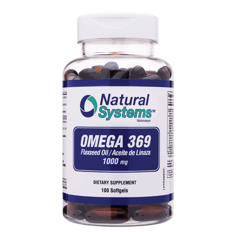 Omega 369 Flaxseed Oil 1000 mg 100 Softgels Natural Systems