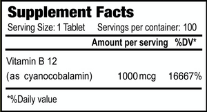 Vitamin B12 60 Tablets Natural Systems